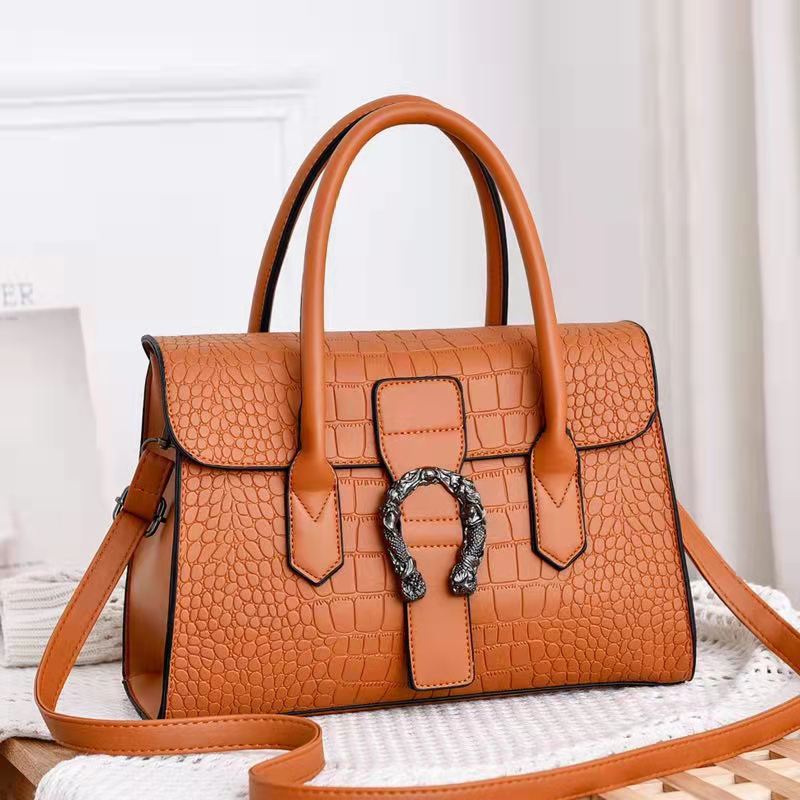 Stone Pattern Design Versatile Elegant Large Women's Shoulder Bag