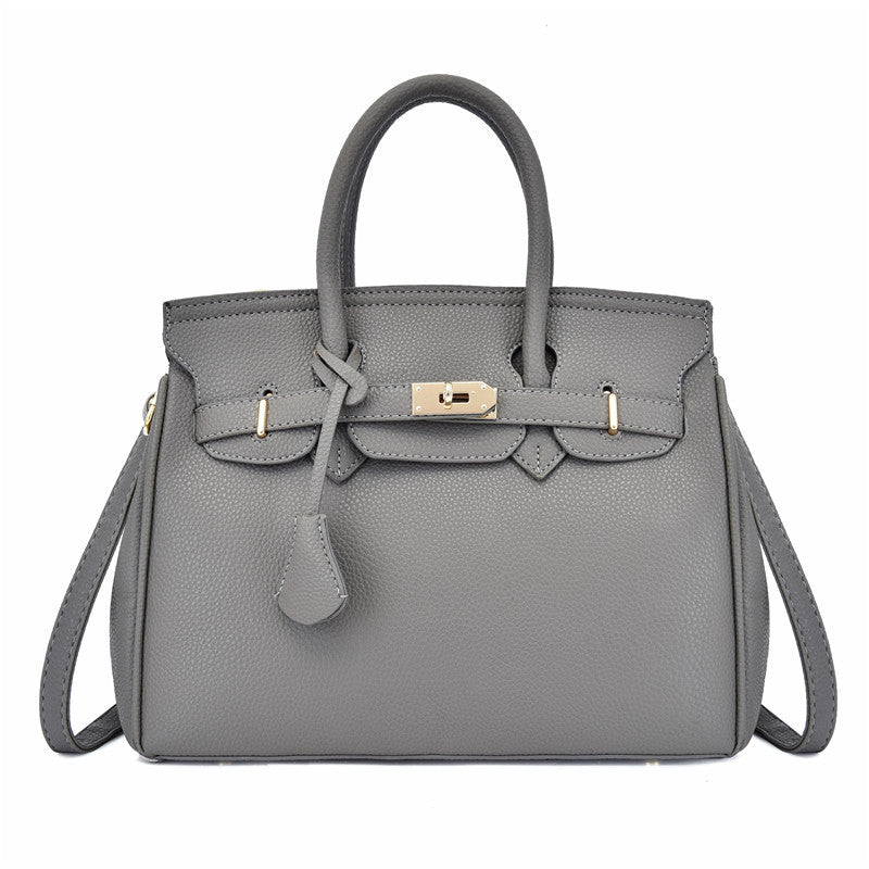 Women's Litchi Pattern Solid Color Fashion Women's Handbag