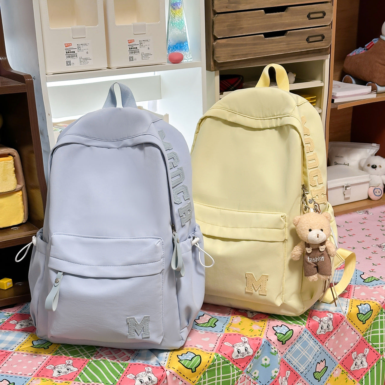 Letter Trendy High College Simple Versatile Women's Backpack