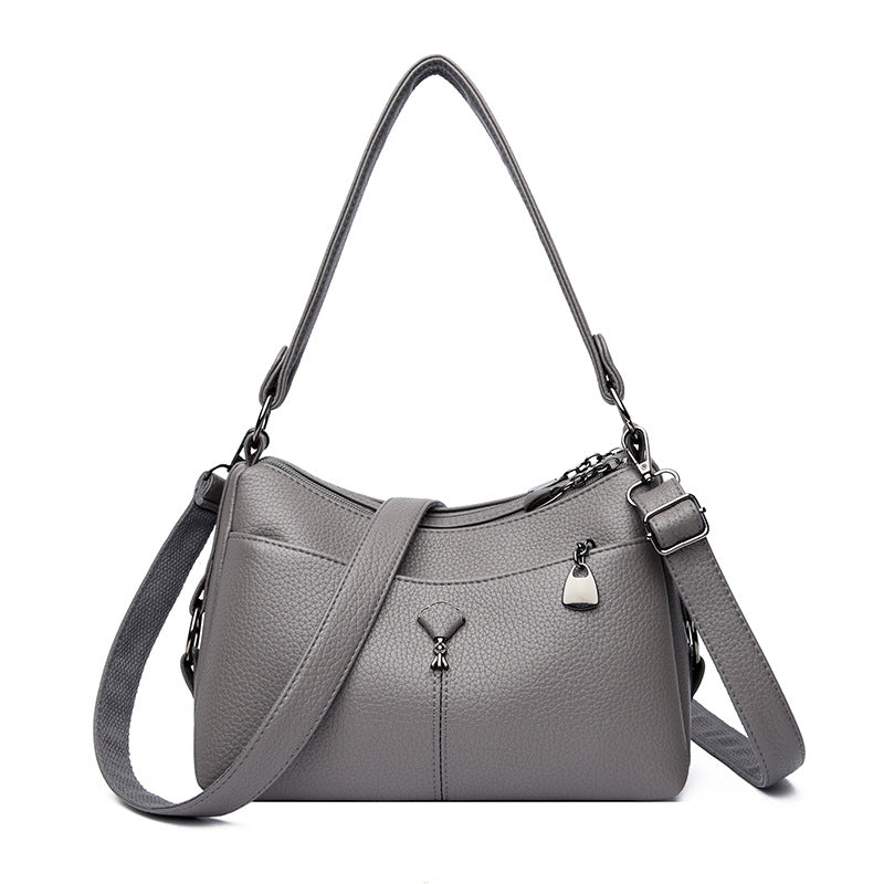 Women's Mother Elegant Authentic Leather Tactile Feel Women's Shoulder Bag