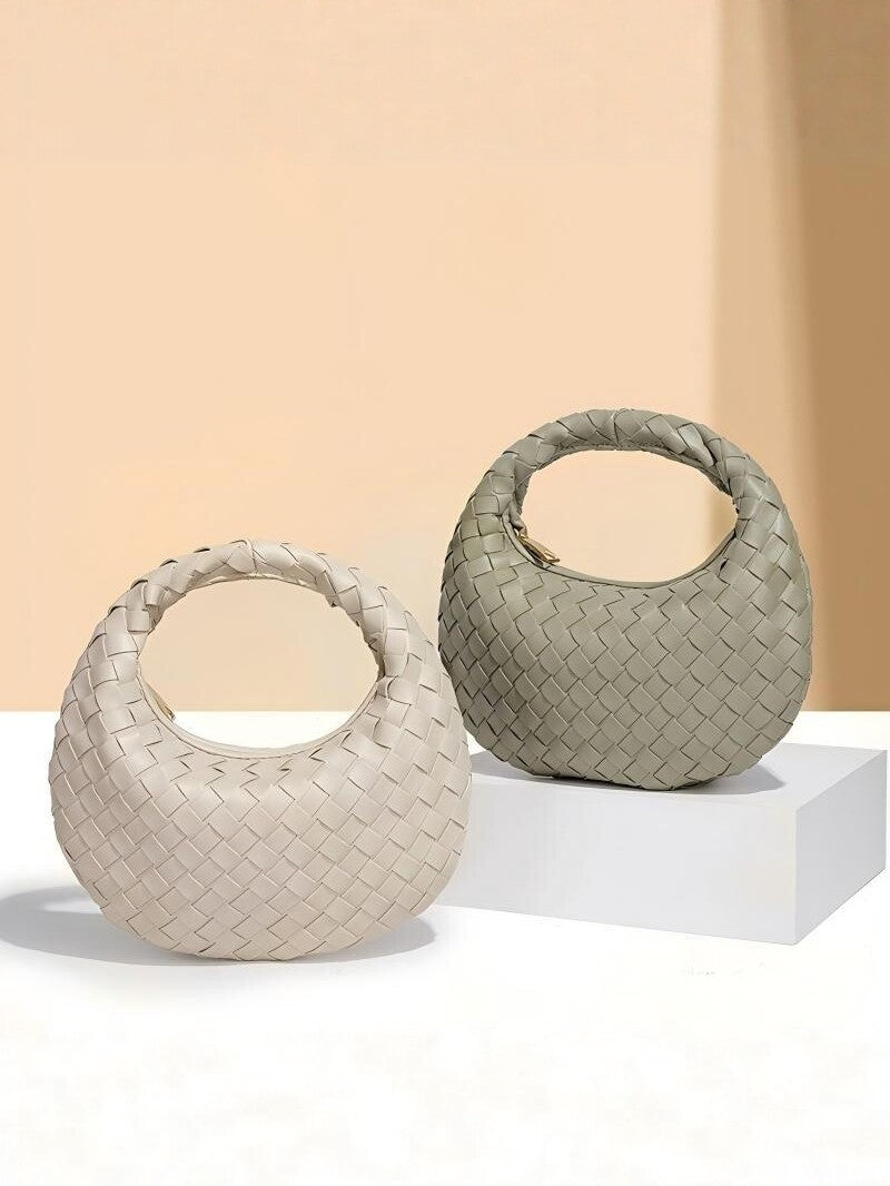 Women's Hand-woven Dumpling Light Luxury Minority High-grade Underarm Selenodont Women's Handbag