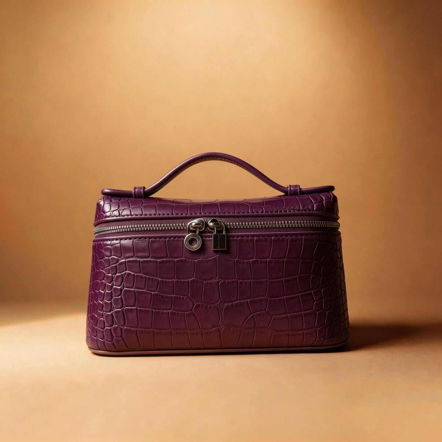 Women's Lunch Box Genuine Leather Ostrich Grain Women's Shoulder Bag