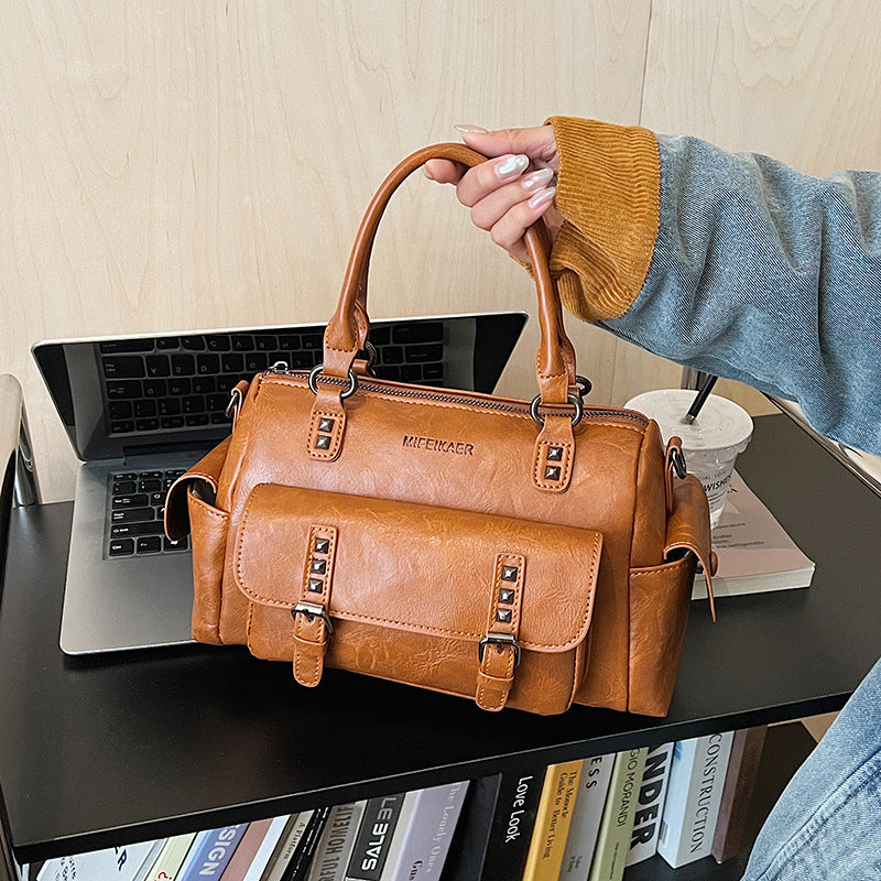 Women's Fashion Large Capacity Retro High Sense Women's Messenger Bag