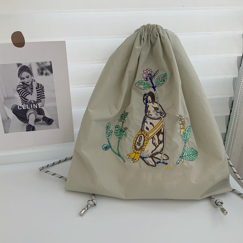 Style Fashion Cute Cartoon Environmental Protection Drawstring Women's Backpack