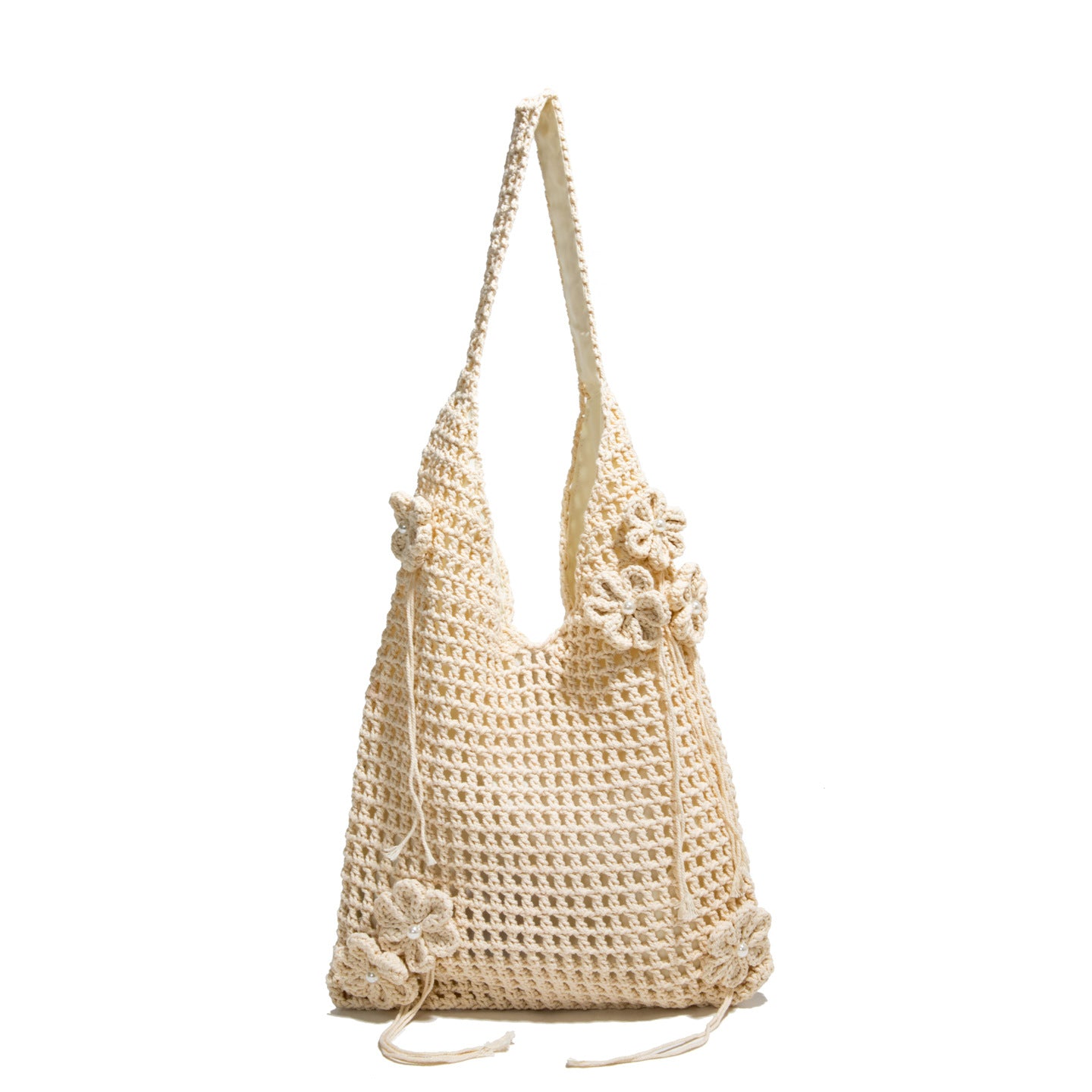 Knitted Hollow Beach Underarm Large Capacity Woven Western Style Shoulder Bags
