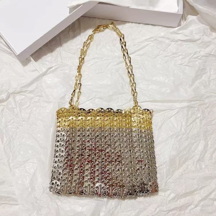 Retro Ancient Modern Popular Sier Shiny Metal Bags