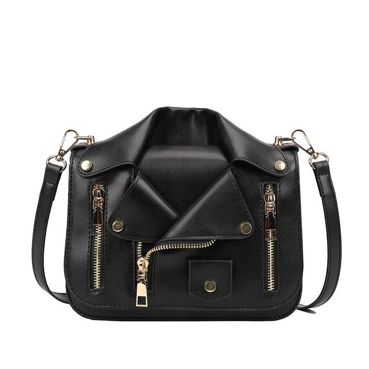 Women's Motorcycle Korean Style Personality Chain Jacket Clothes Women's Shoulder Bag