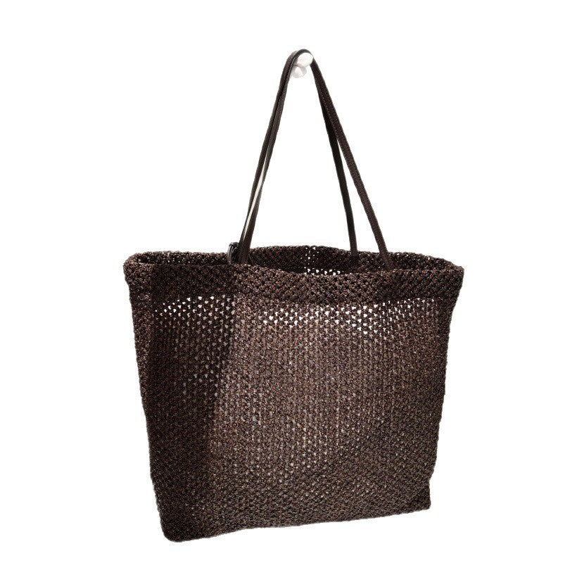 Raffia Woven Versatile Large Capacity Shopping Simple Retro Tote Bag