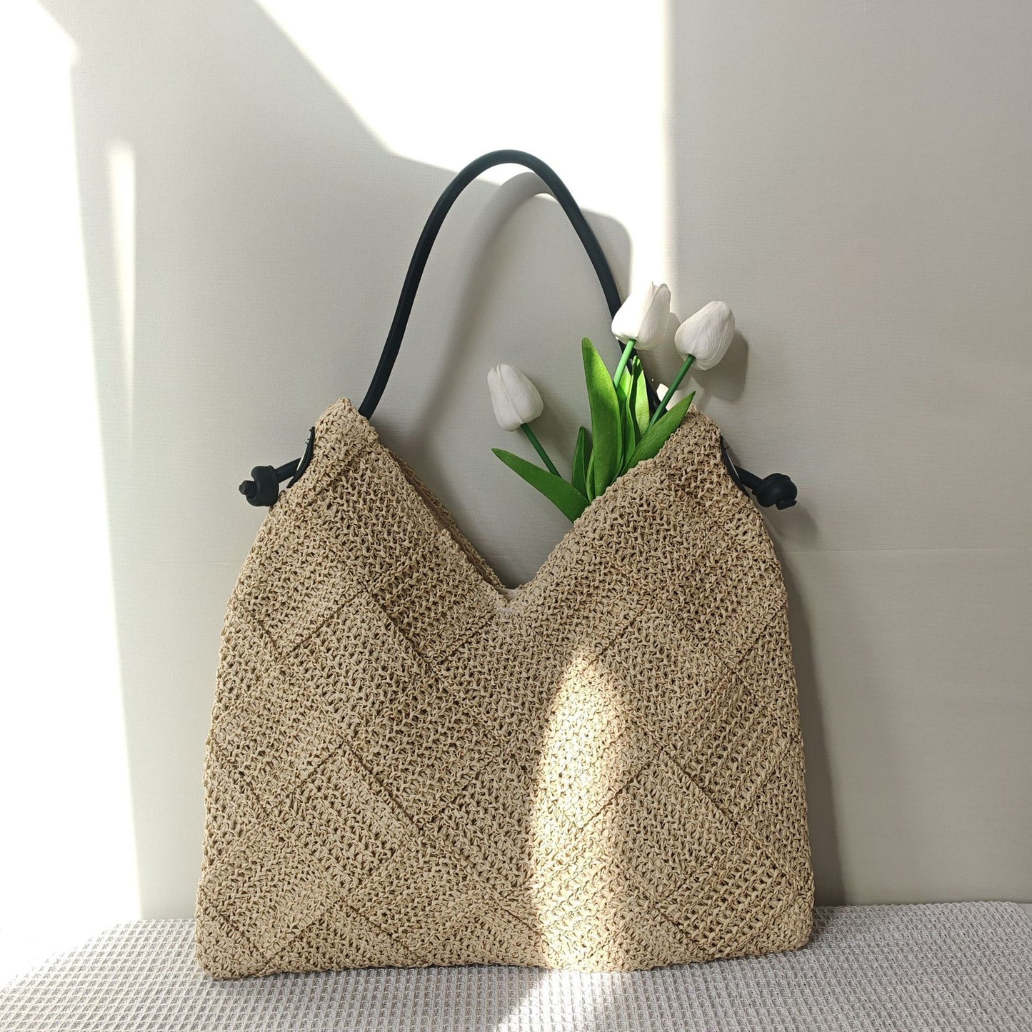 Women's Woven Idle Style Portable Seaside Vacation Bags