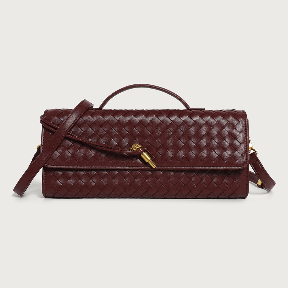 Women's Hand-held Woven Baguette Horizontal Dinner Hand-woven Fashion Women's Handbag
