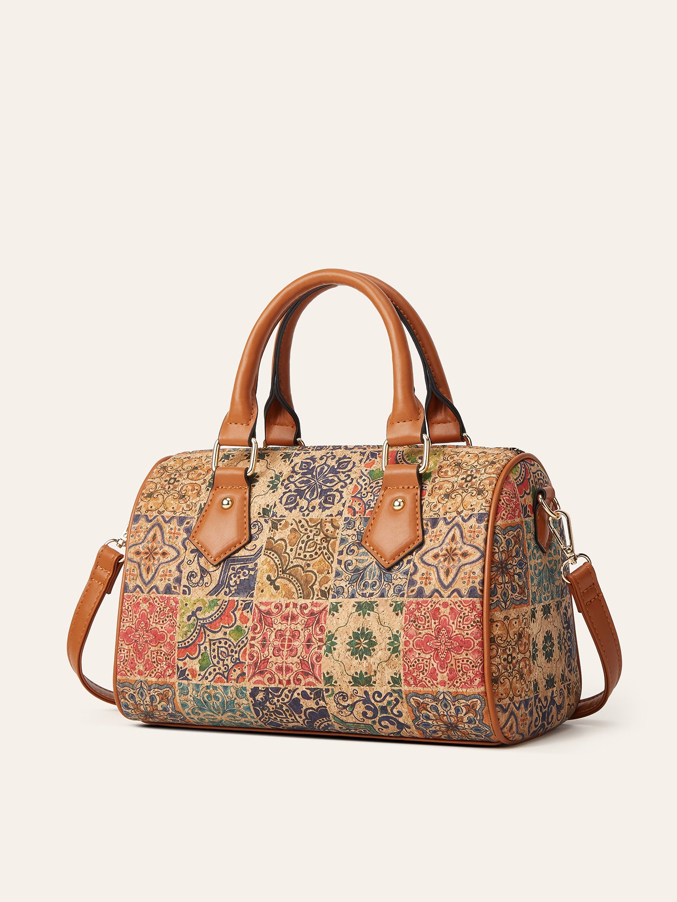 Slouchy Glamorous Pillow Round Printed Design Handbags