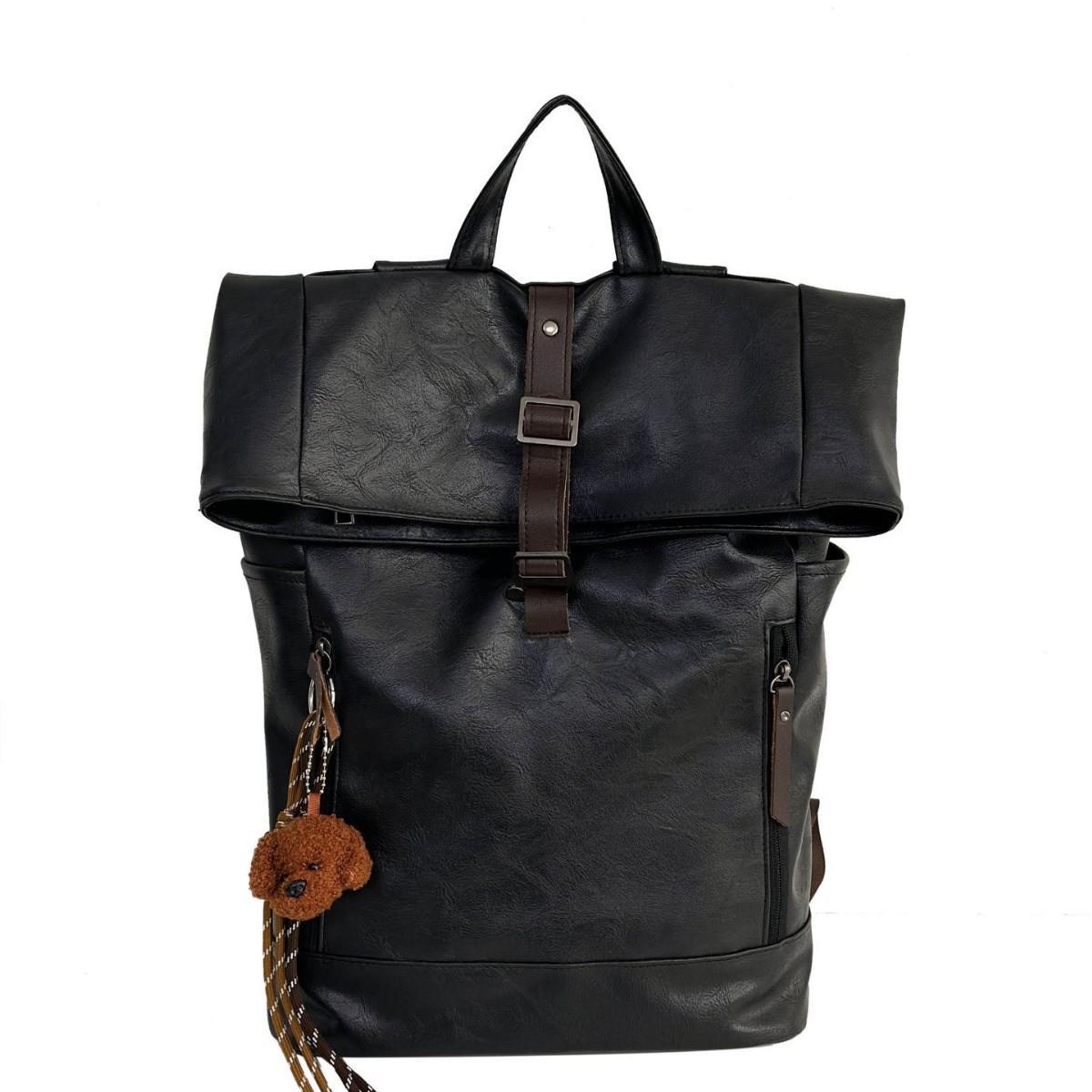 Men's Large Capacity Curved Edge Korean Style College Class Leisure Backpack
