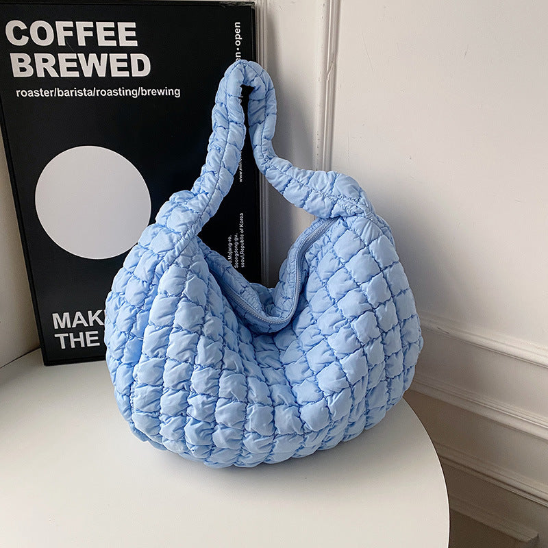 Large Capacity Pleated Puff Lightweight Quilted Bags