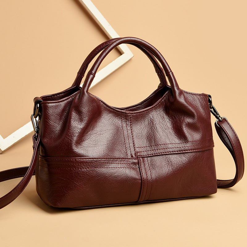 Women's Soft Leather Lightweight Large Capacity Commuter Women's Handbag