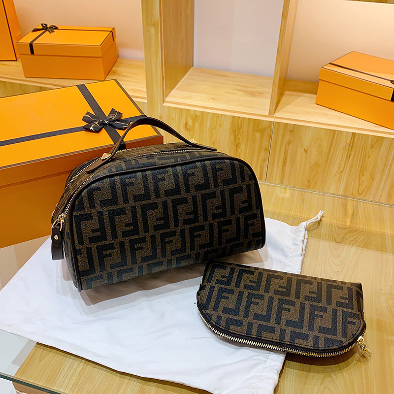 Printed Lettered Make-up Size Mother Portable Bags
