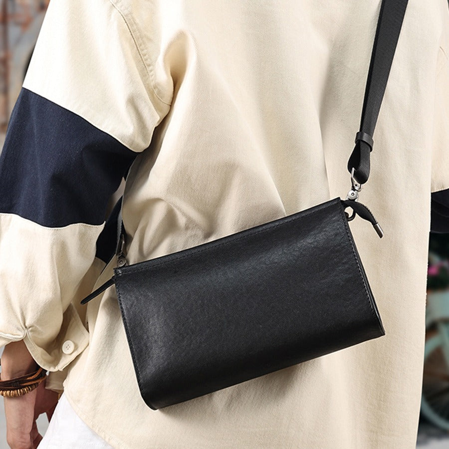 Men's Cowhide Fashion Genuine Leather High Sense Men's Messenger Bag