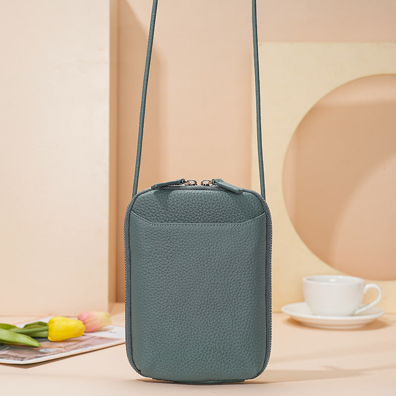 Women's Style Niche Genuine Leather Trendy Simple Mobile Phone Bag