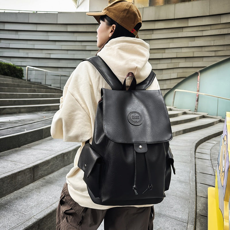 Men's Korean Style College Fashion Leather Computer Bags