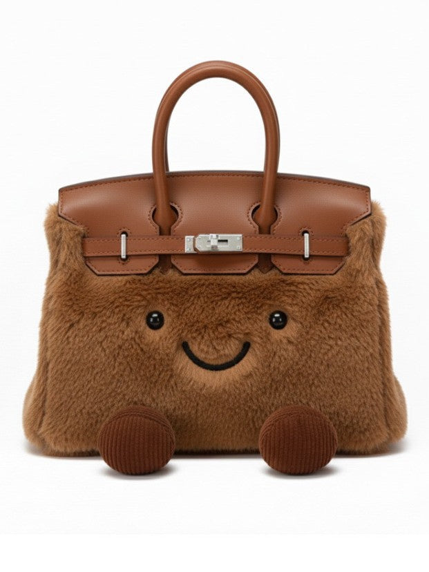 Design Style Doll Knock Cute Plush Women's Handbag