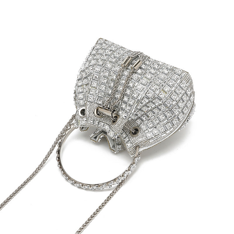 Women's Dinner Refined Rhinestone Chain Simple Fashion Bucket Bag