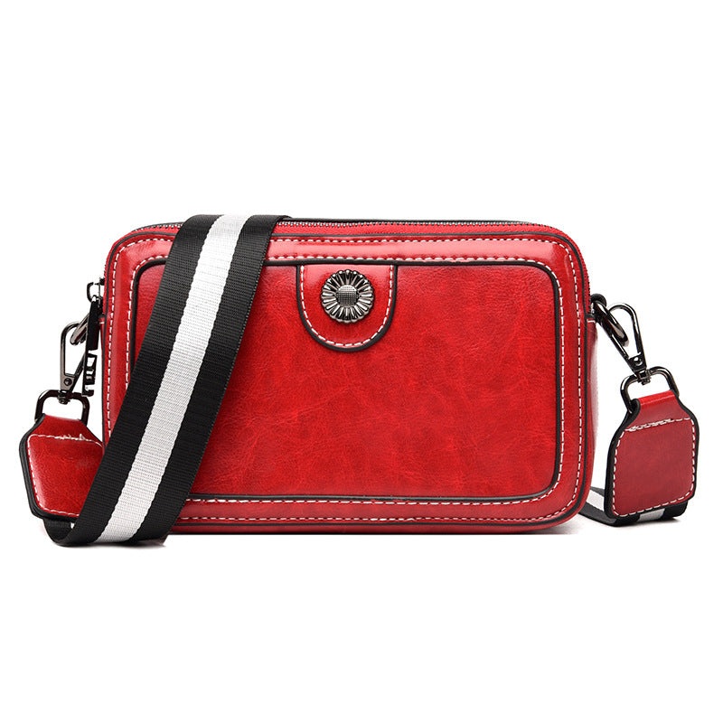 Women's Retro Fashion Mobile Simple Soft Leather Phone Bags