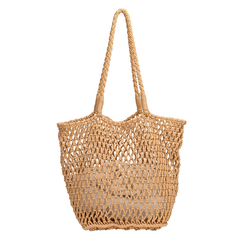 Women's Korean Style Leisure Artistic Fashion Canvas Cotton Bucket Bags