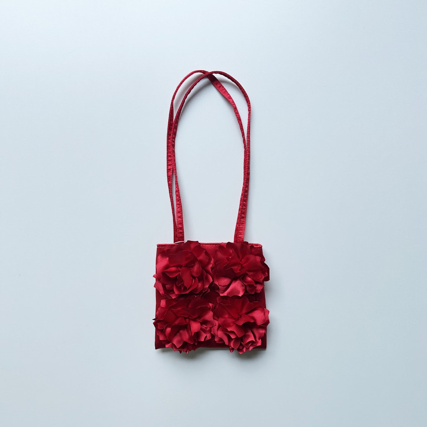 Attractive Niche Three-dimensional Rose Flower Satin Women's Shoulder Bag
