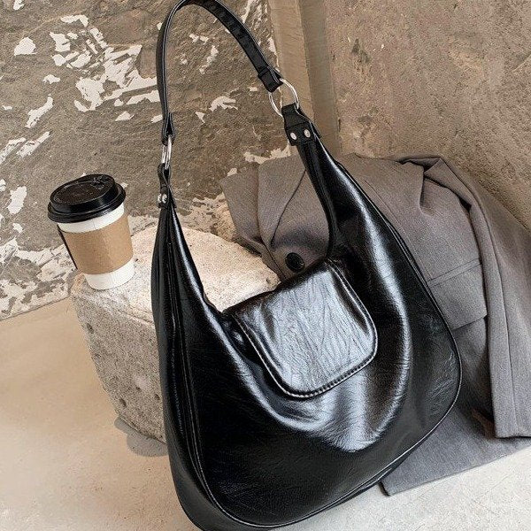 Women's Retro Large Capacity For Korean Style Simple Versatile Tote Bags