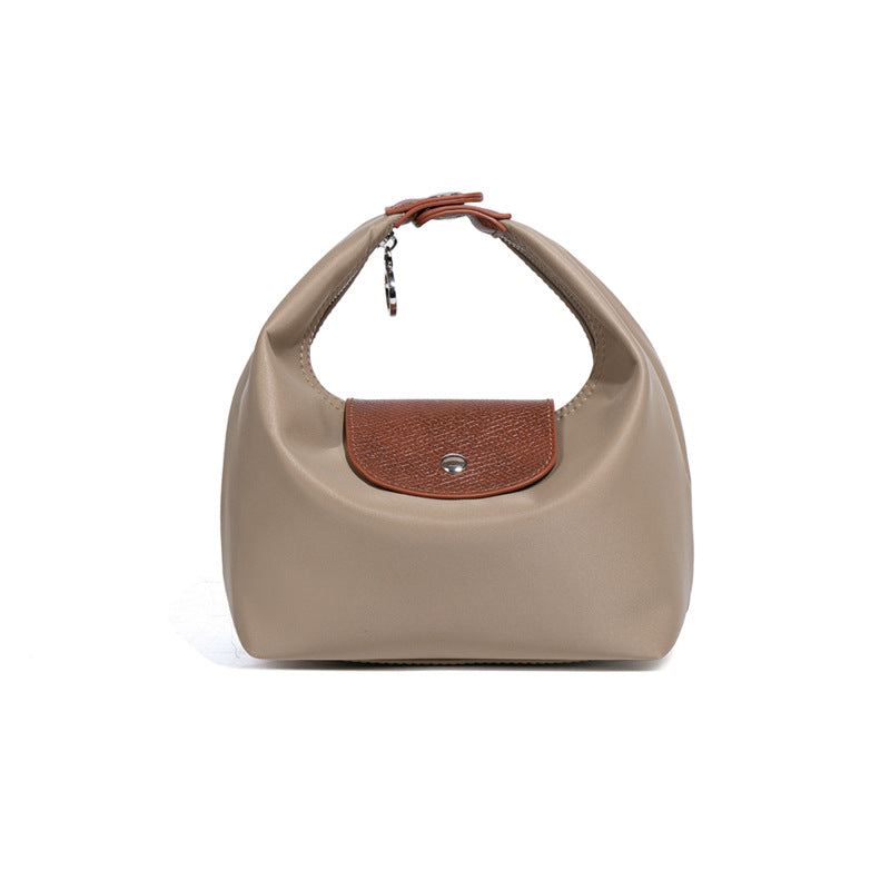 Women's Polyester Waterproof Lunch Box Fashion Portable Versatile Underarm Bag