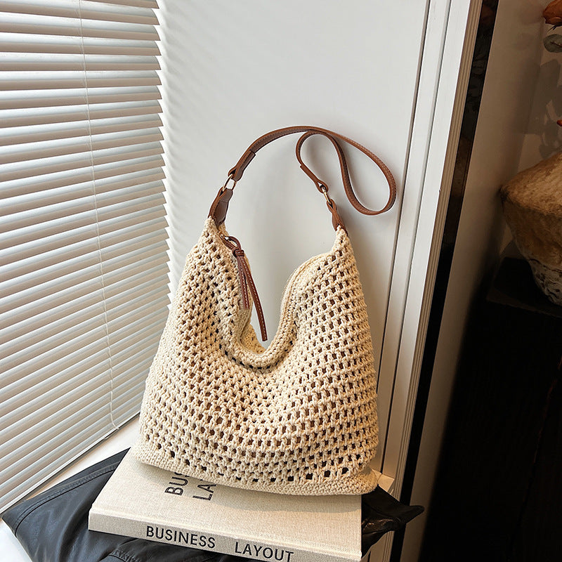 Women's Summer Fashion Woven Simple Elegant Large Bags