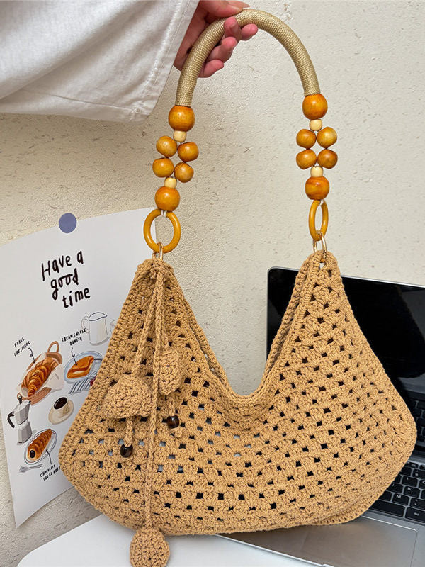 Women's Large Capacity Woven Western Style Vacation Beach Special Interest Light Bags