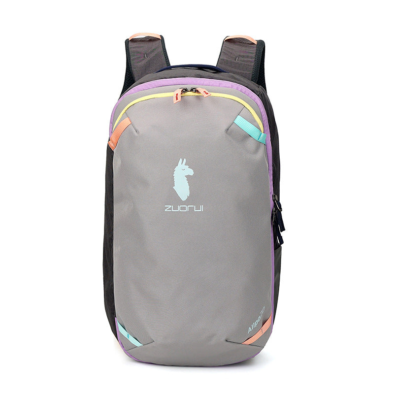 Color Matching Style Dopamine Curved Strap Sports Backpack