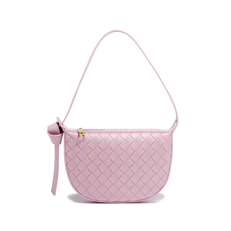 Women's Woven Fashion Simple Zipper Opening Versatile Shoulder Bags