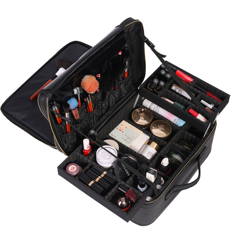 Capacity Convenient Portable Nail Tattoo Partition Cosmetic Case