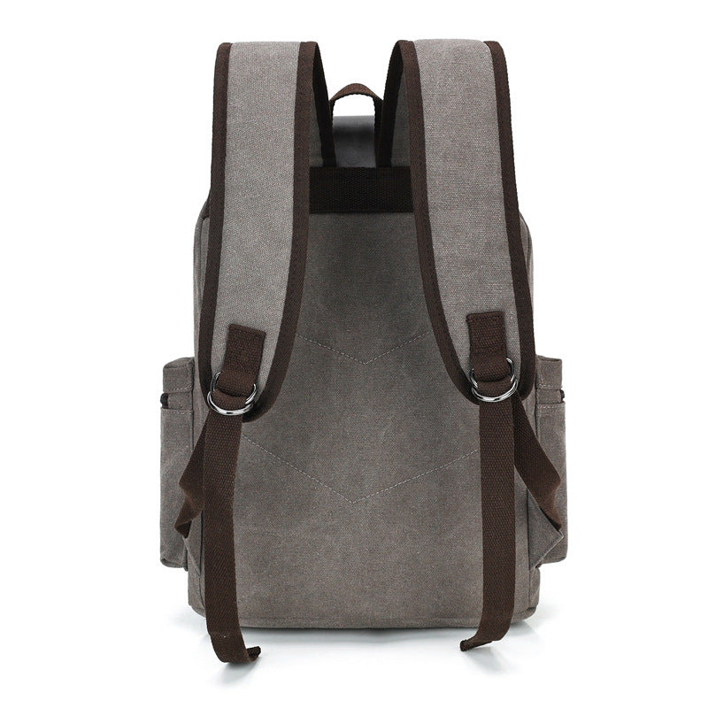 Men's Canvas High Sense Fashion Computer Retro Leisure Backpack