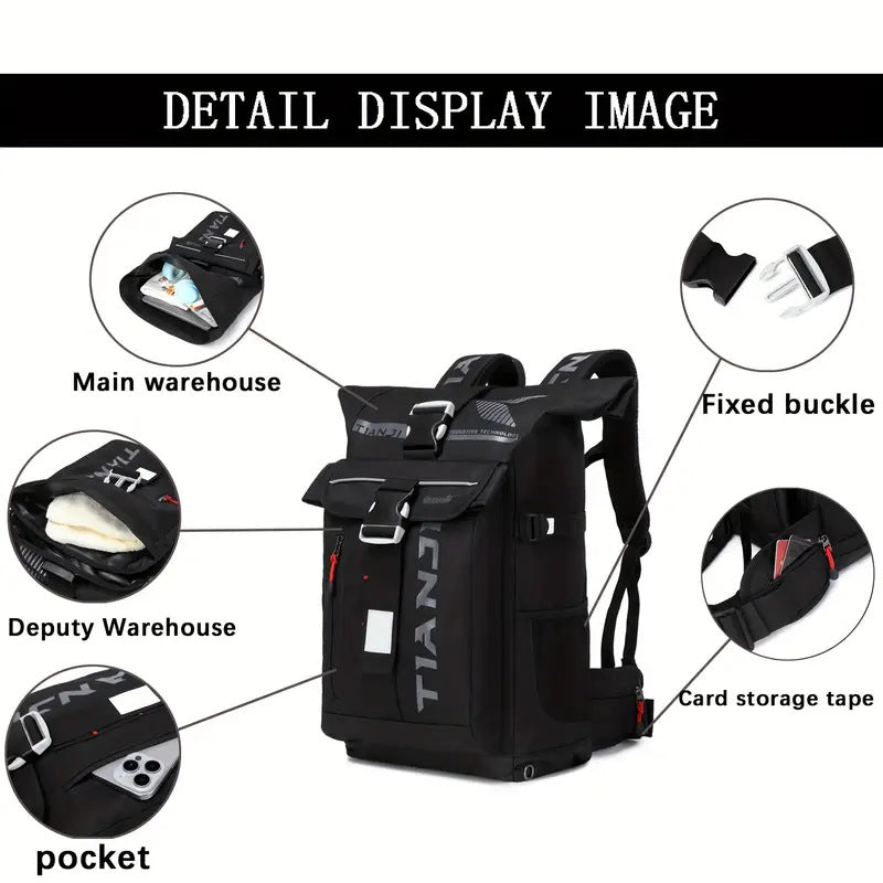 Trendy Motorcycle Multifunctional Riding Large Capacity Backpacks