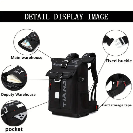 Trendy Motorcycle Multifunctional Riding Large Capacity Backpacks