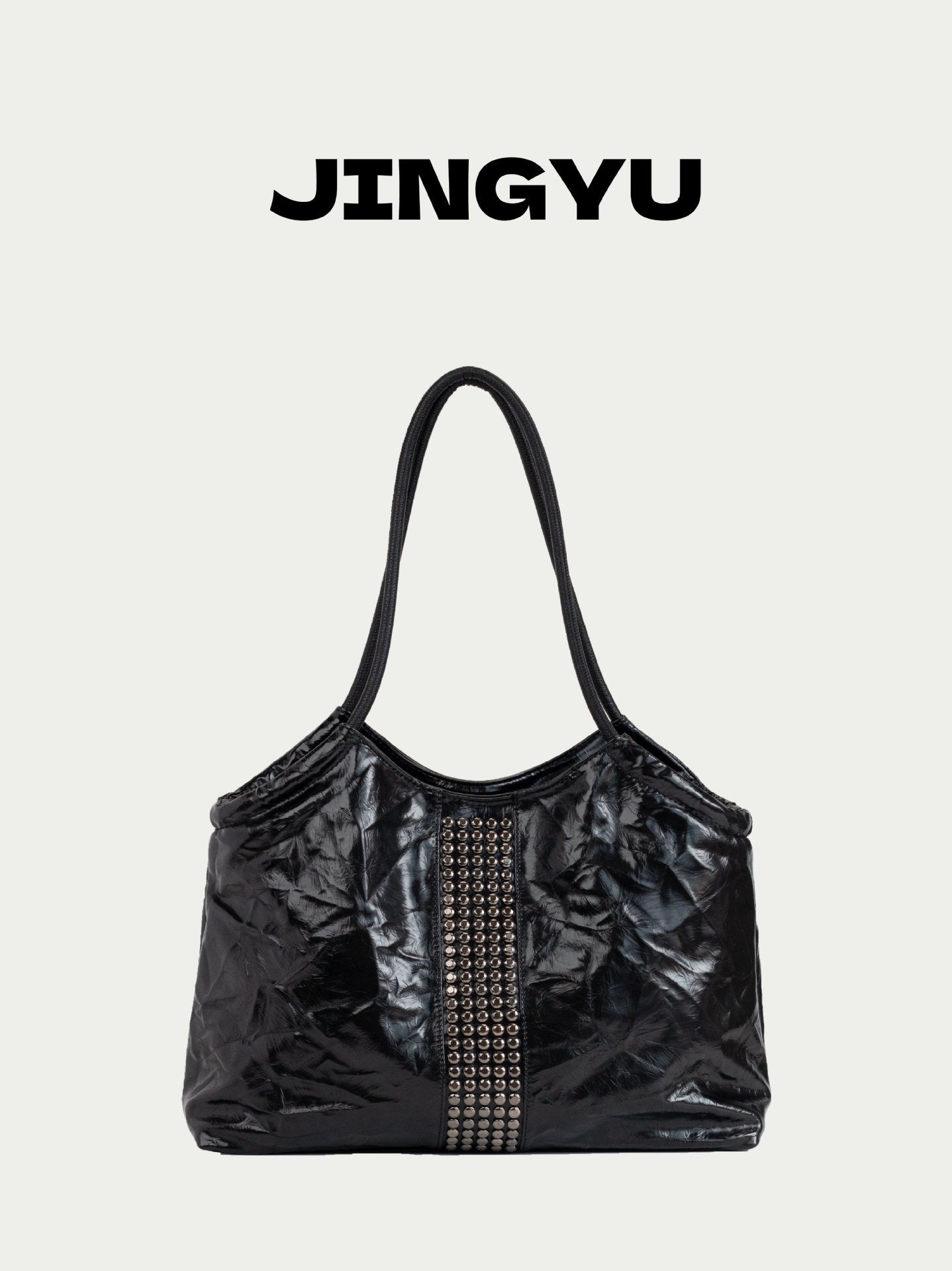 Black Color Pleats Large Capacity Totes High-grade American Hot Portable Tote Bag