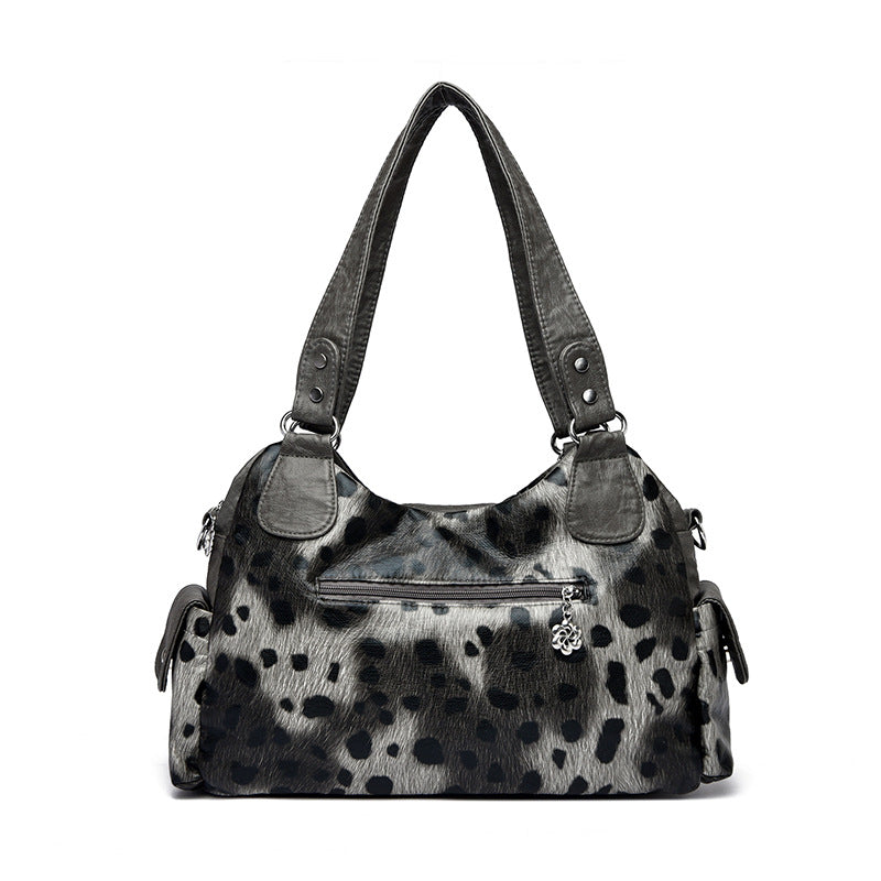 Women's Retro Washed Unique Hot Fan Bike Packet Large Capacity Women's Handbag
