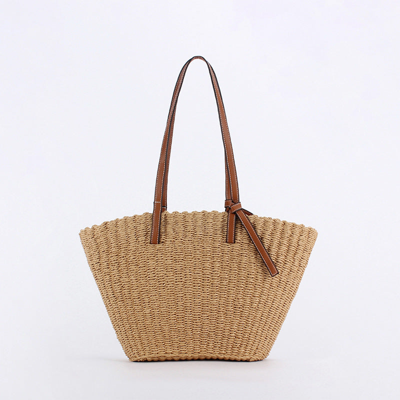 Retro Woven Fashion Beach Vacation Large Women's Shoulder Bag