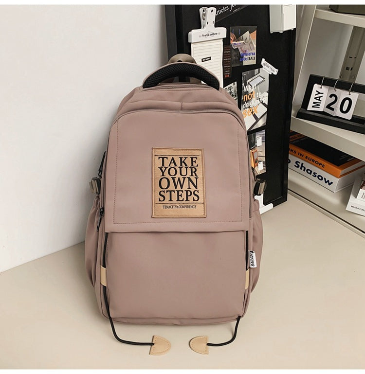 Men's Trendy Cool Large Capacity High Simple College Leisure Backpack