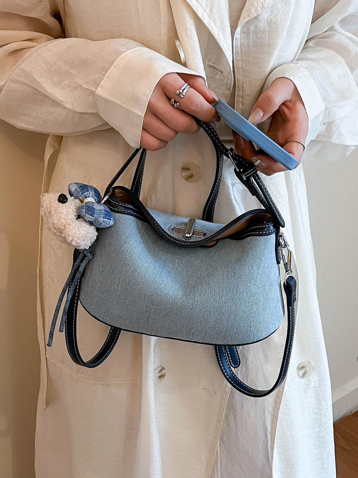 Women's Super Popular Niche Denim Exquisite Carrying Handbags