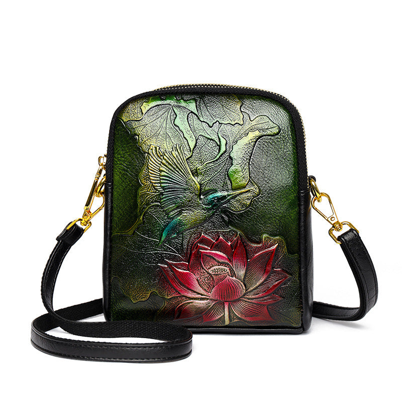 Women's Ethnic Style Painted Texture Commuter Versatile Bags