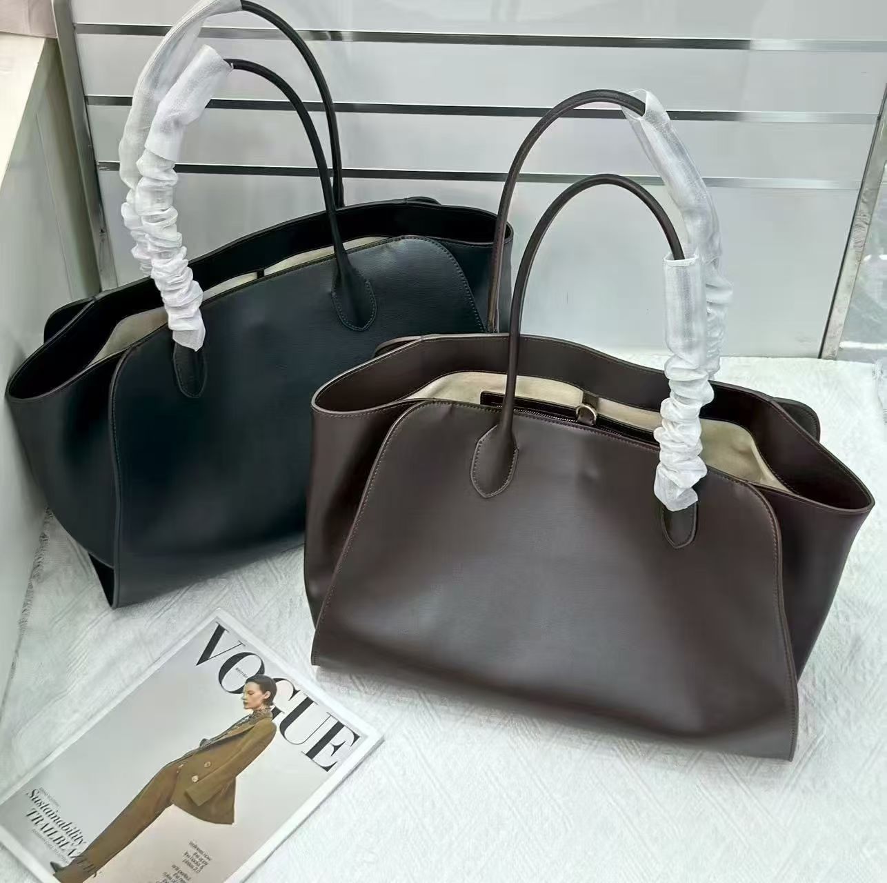 Women's Kendall Niche Shopping Big Cowhide Leather Bags