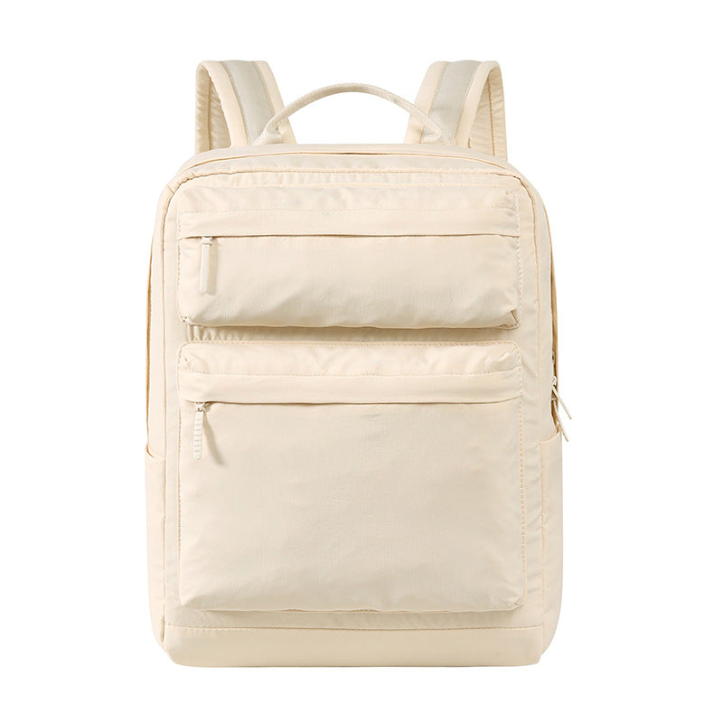 Capacity Pleated Solid Color Campus Computer Simple Junior Bags