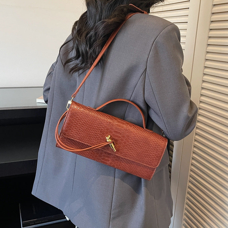 Women's Horizontal Hand Holding Dinner Cardiology Fashion Snake Women's Shoulder Bag