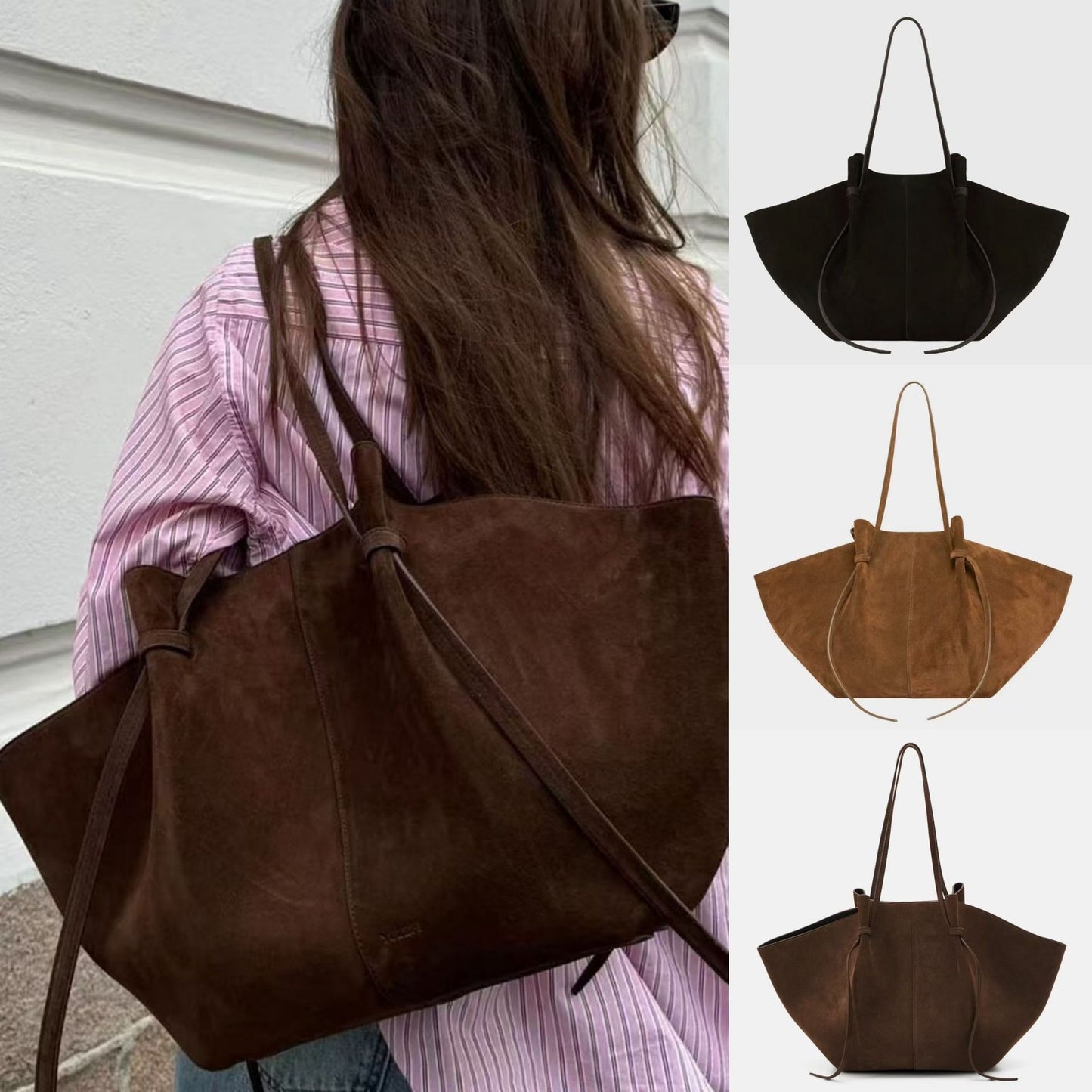Women's Wings Style Large Capacity Totes Trendy Soft Cowhide Women's Shoulder Bag