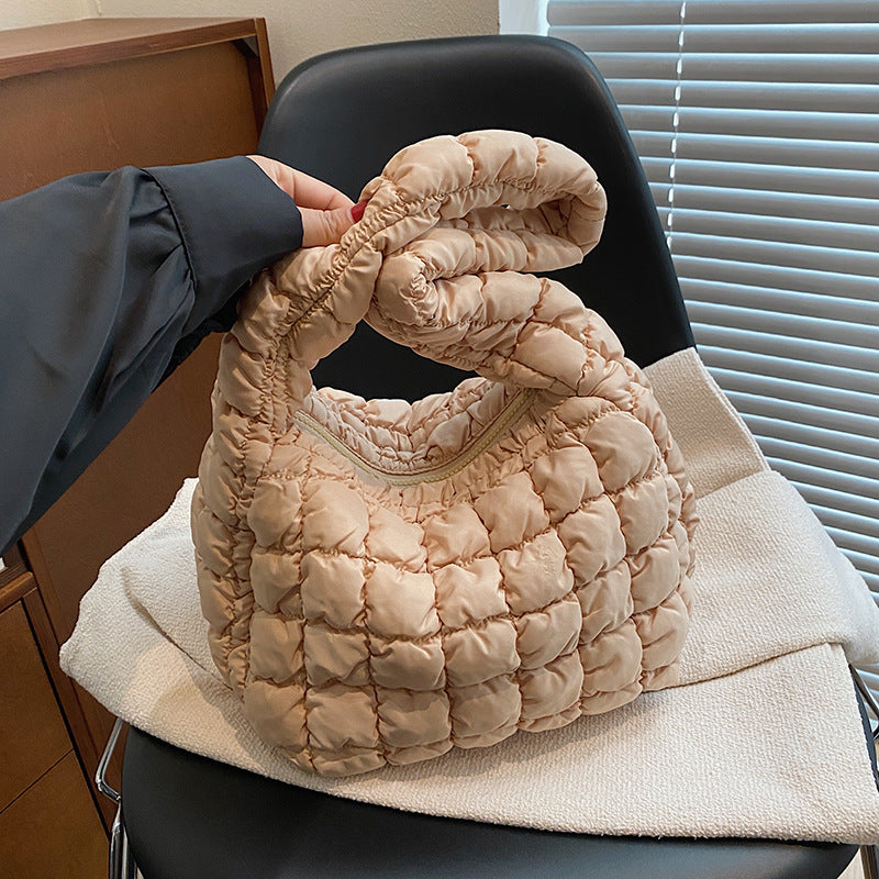 Large Capacity Pleated Puff Lightweight Quilted Bags