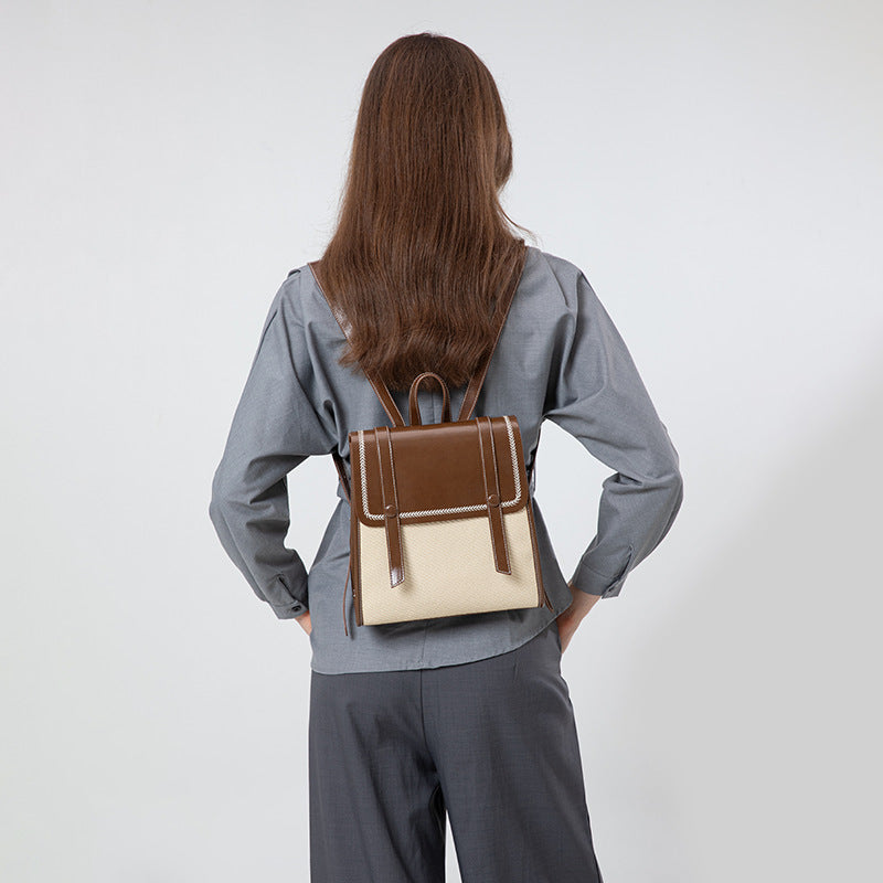 Women's Simple Niche Personality Fashion Design Korean Backpacks