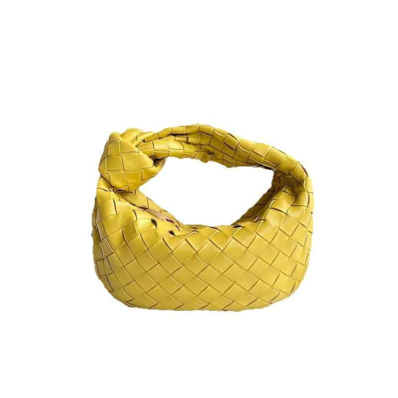 Women's Woven Fashionable Portable Dumpling Design Knotted Bags